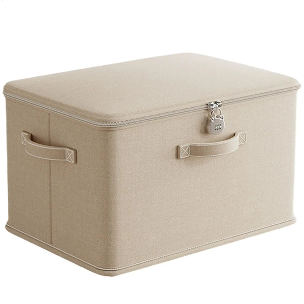 Grande boîte de rangement avec serrure, empilable, sécurisée avec poignée, bac de rangement verrouillable, lavable, paniers d'étagère pour