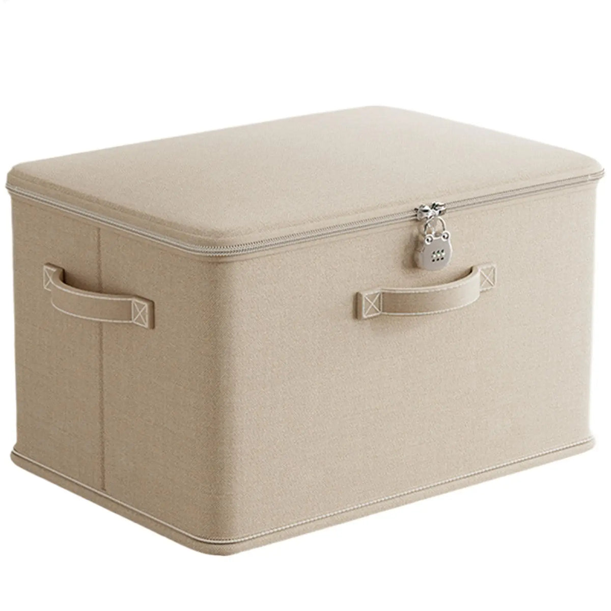 Grande boîte de rangement avec serrure, empilable, sécurisée avec poignée, bac de rangement verrouillable, lavable, paniers d'étagère pour