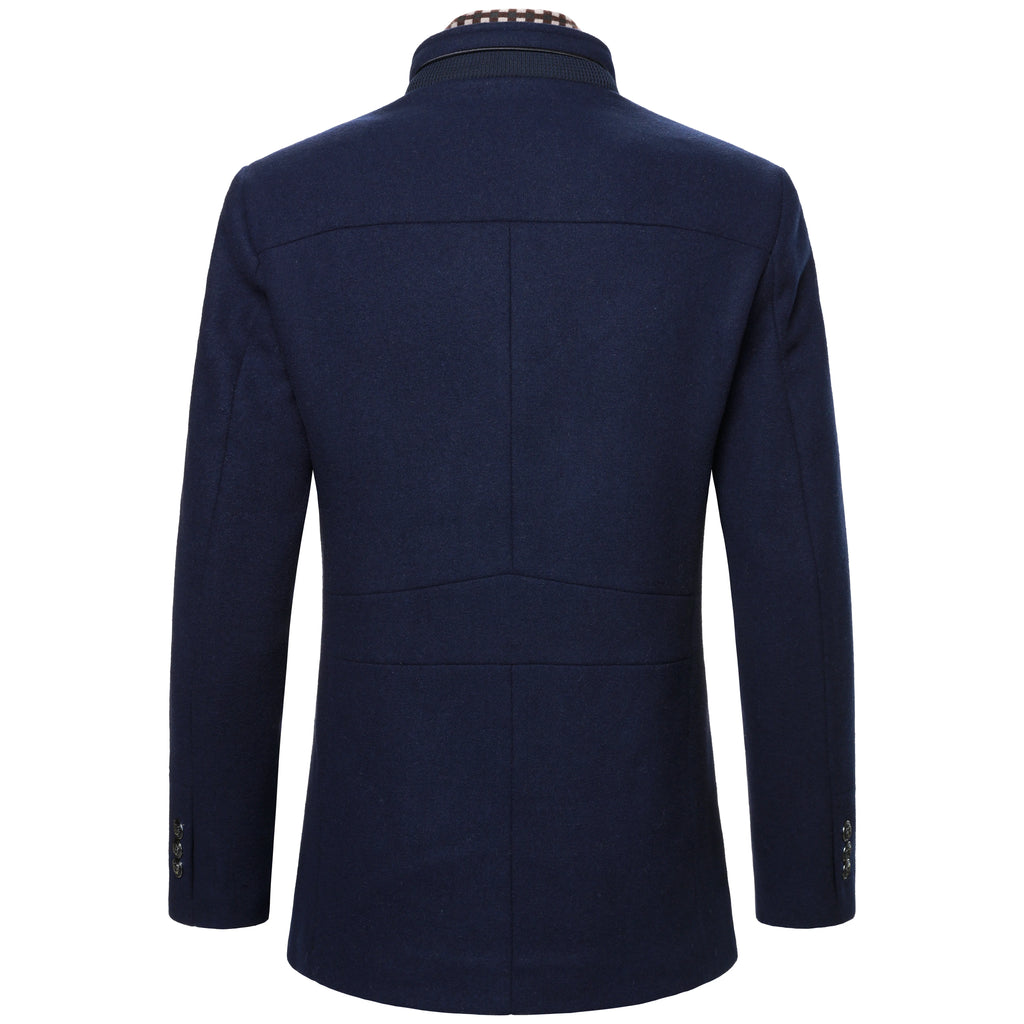 Men Winter Business Casual Woolen Blends Trench Coats New Man Thicker Warm Cashmere Overcoats High Quality Male Wool Blends 3XL