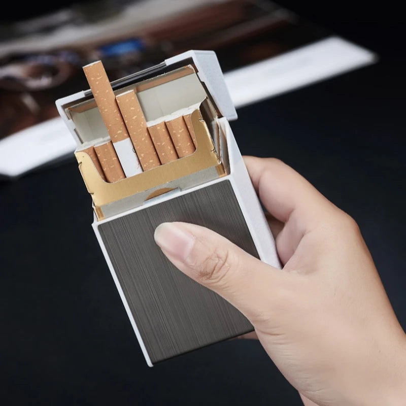 20-Cigarette Capacity Thick Cigarette Case with Tungsten Wire Igniter, USB-Charging Lighter, Outdoor Waterproof and Moisture-Resistant Electronic Lighter
