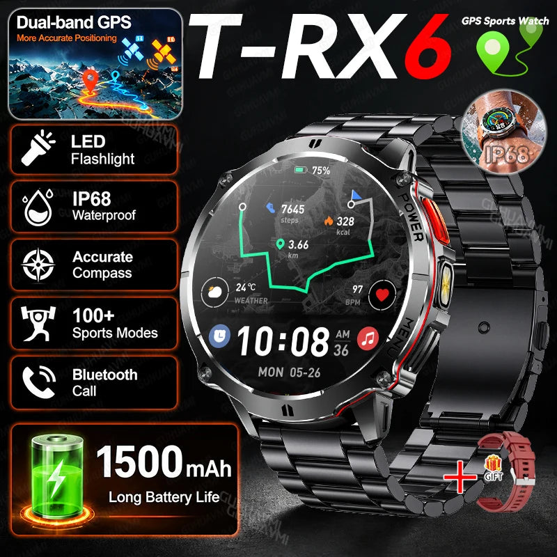 T-RX6 Ultra GPS Sports Smartwatch with Compass
