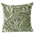 Green Patterned Decorative Cushion Cover, Floral Pillow Cover for Car, Sofa, and Home Decor