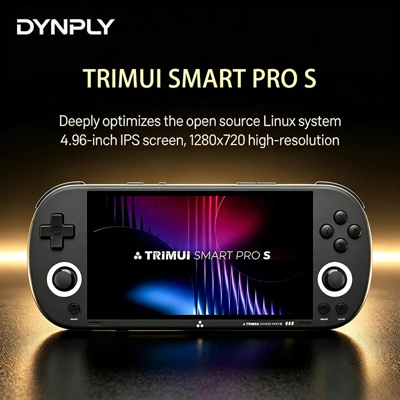 TRIMUI SMART PRO S 4,96'' IPS-Bildschirm Handheld-Spielekonsole Allwinner A523 Prozessor Hall-Joystick RGB-Beleuchtung TG5050 Spielkonsole