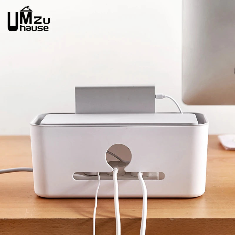 ABS Power Strip and Cable Organizer Box