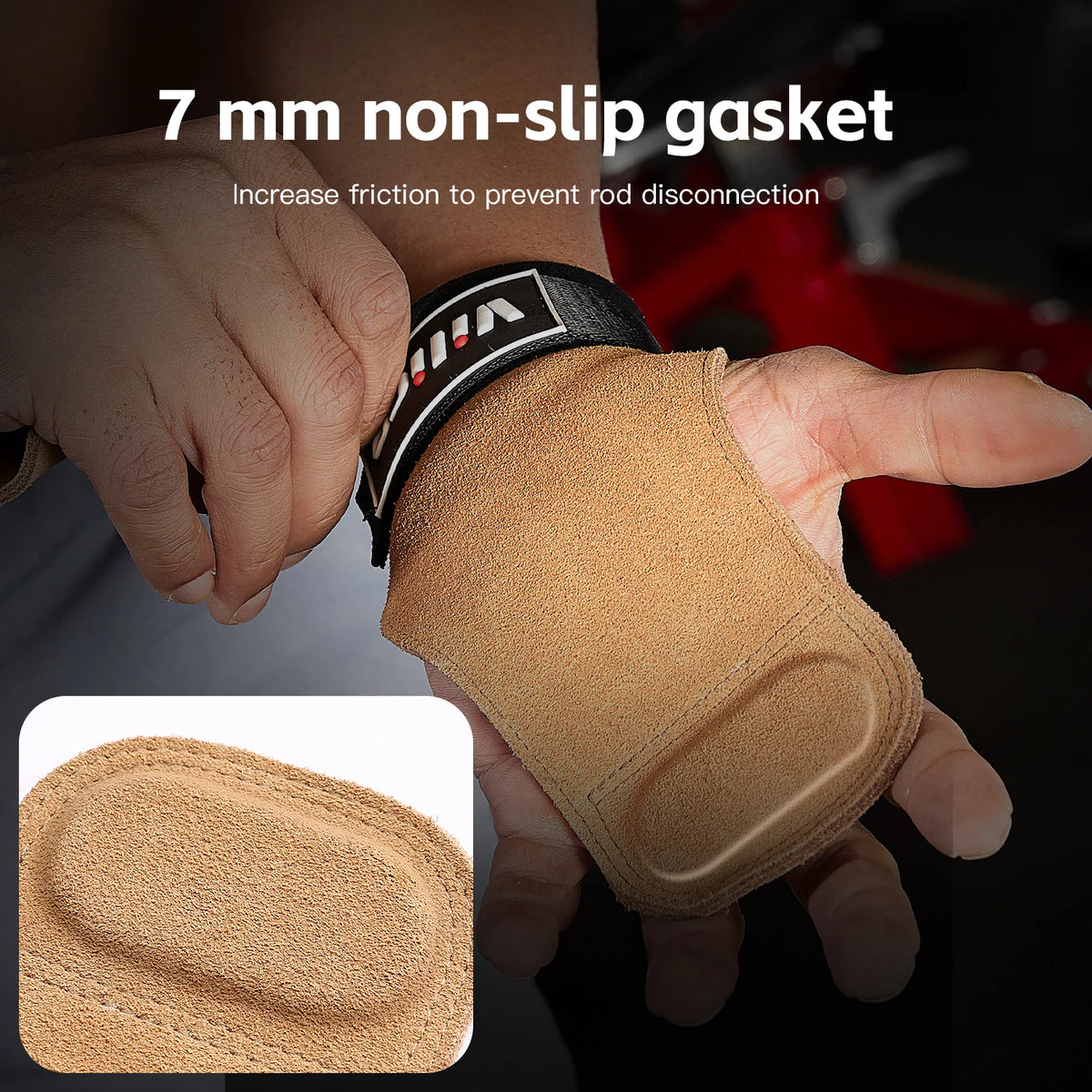 Cowhide Leather Gym Grips for Lifting and Pull-Ups