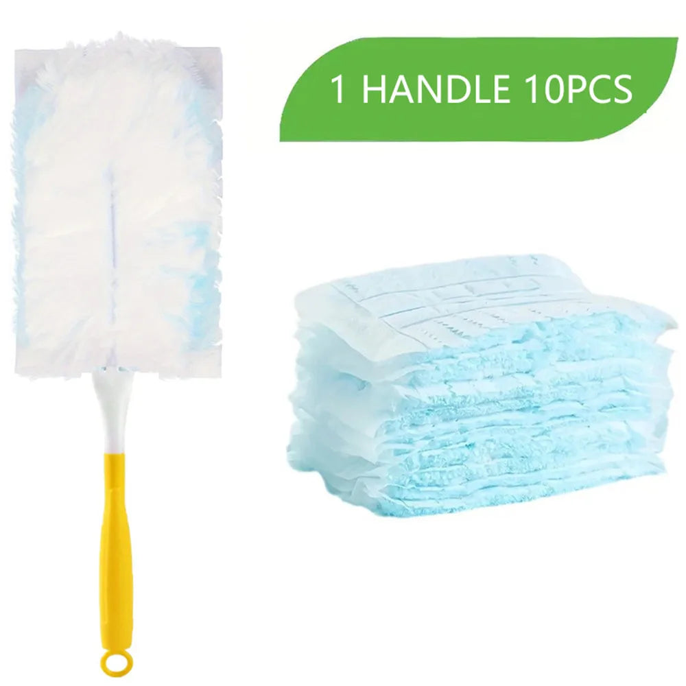 10Pcs Disposable Electrostatic Dust Duster Dust Cleaning Artifact Feather Duster Household Car Cleaning