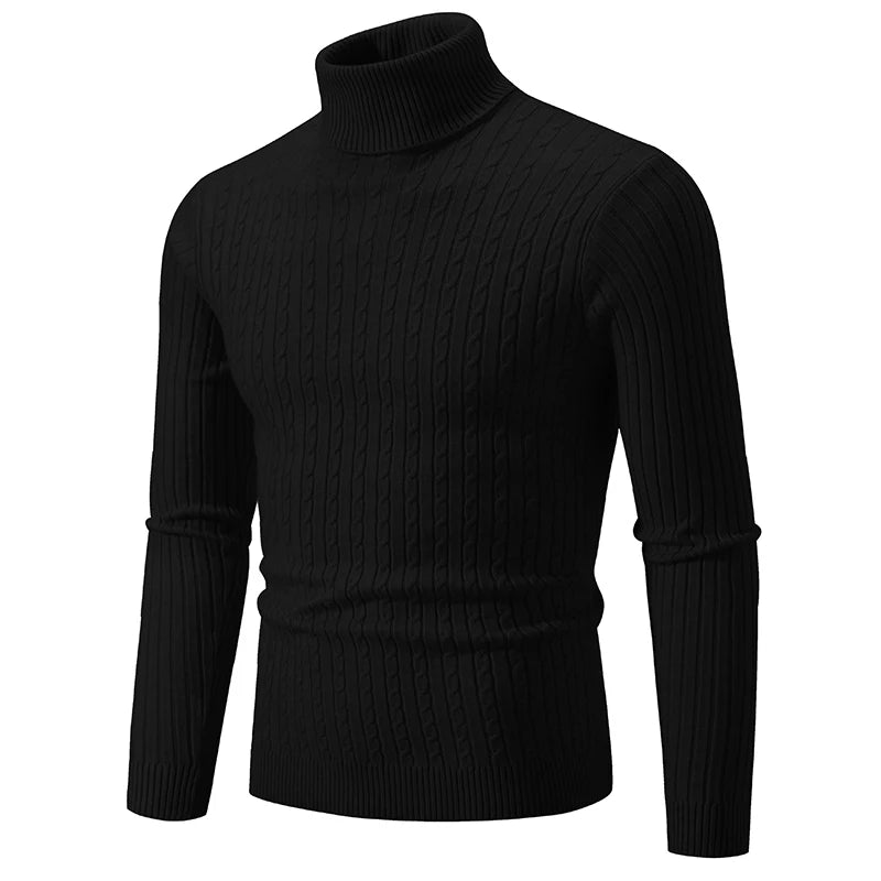 Men's knit turtleneck sweater