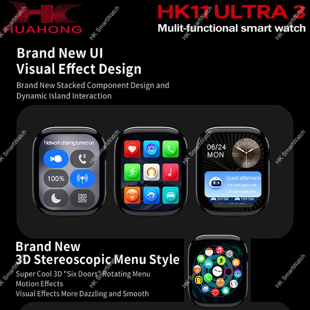 Smartwatch AMOLED da 2,12″ con notifiche e chiamate Bluetooth