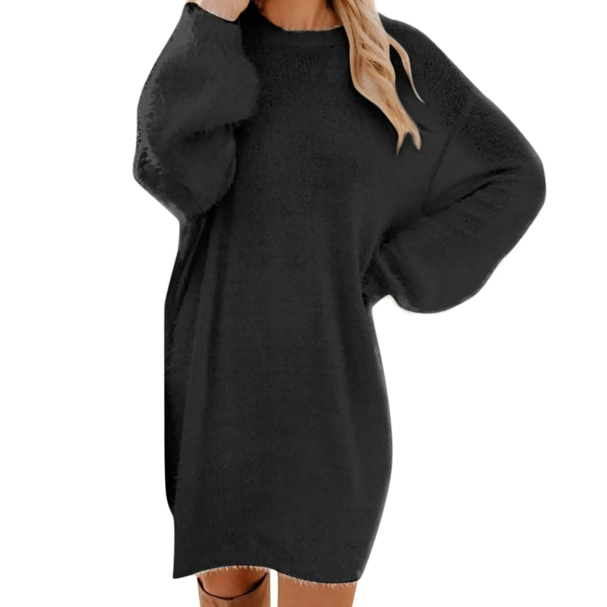 Abito maglione da donna a maniche lunghe