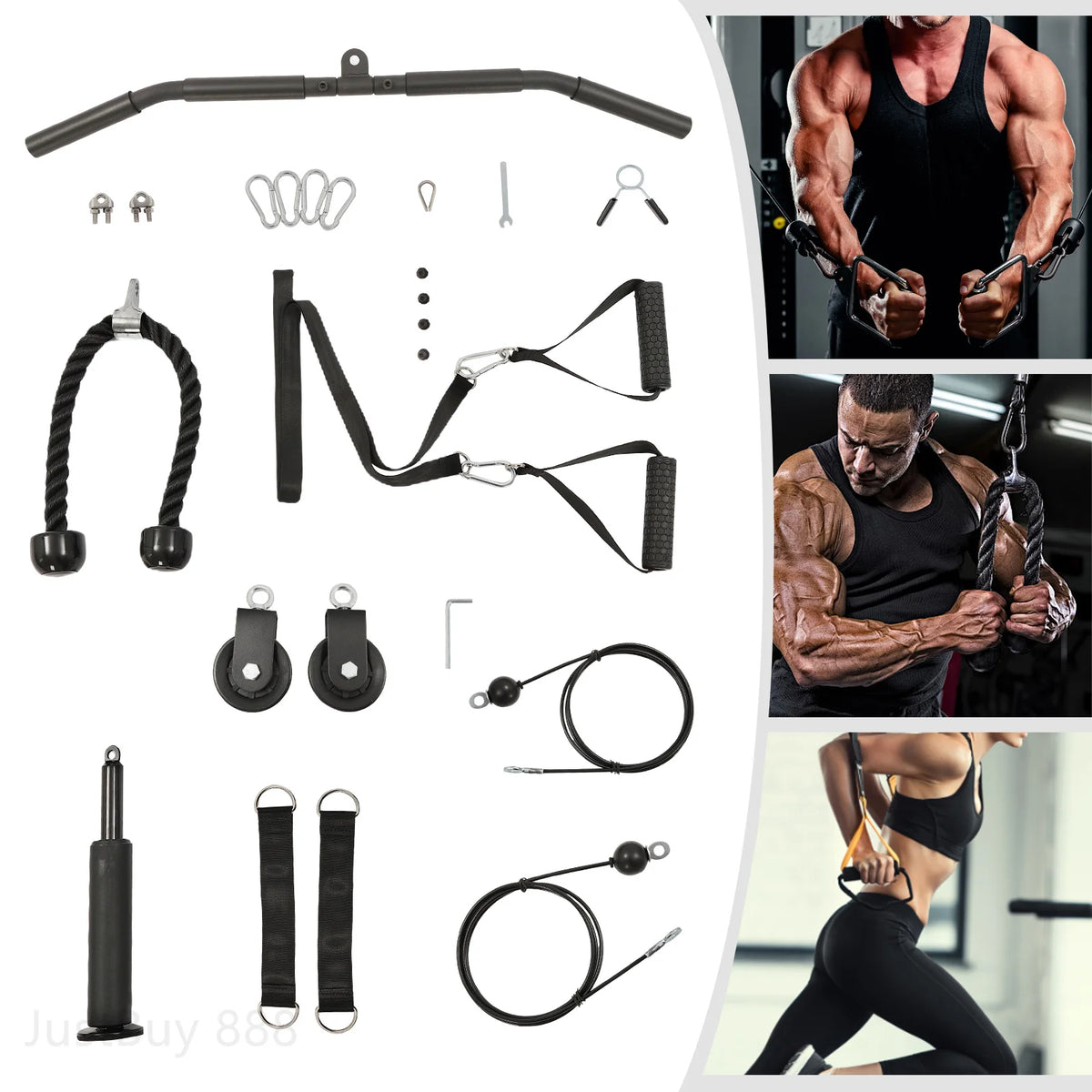 Home Gym Cable Pulley System for Strength Training
