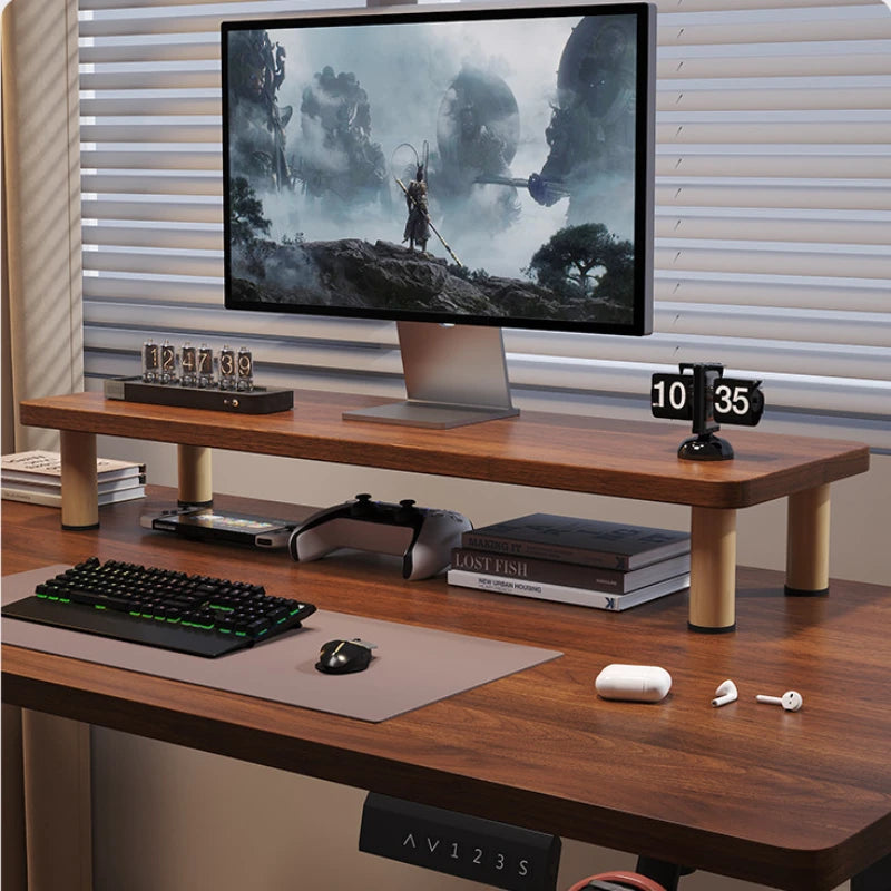 Wooden Monitor Stand and Desk Riser