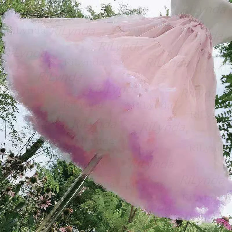 Damen-Lolita-Petticoat im Blumenstil, Krinoline, Unterrock für Bustle-Kleider, Cosplay-Tutu, voluminöser Cancan-Unterrock für Brautkleider
