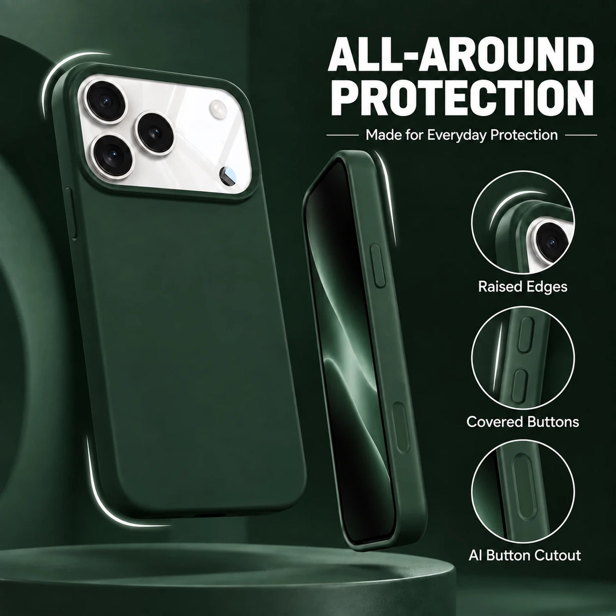 Luxury 2IN1 Silicone Suction Cup Bracket Phone Case For iPhone 18 16 15 14 13 12 11 17 Pro Max Plus Shockproof Phone Accessory