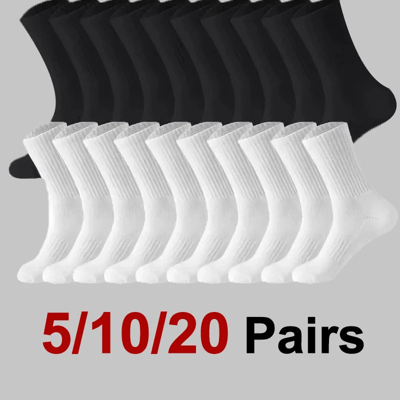 5/10/20 Paar neutrale Socken in Unifarben mit Rundhalsausschnitt, für Frühling und Sommer, schweißabsorbierend, atmungsaktiv und bequem, Sportsocken für alle Jahreszeiten