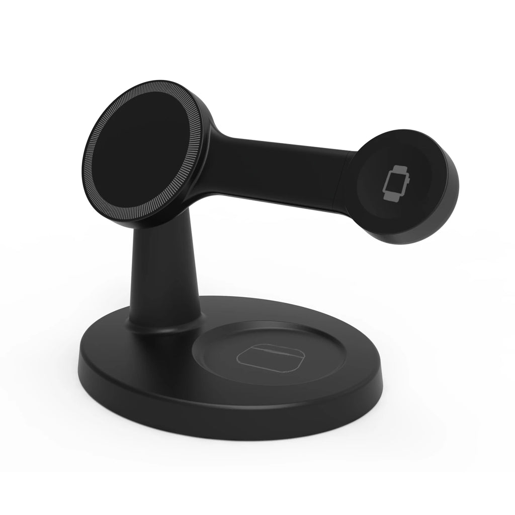 3 In 1 Magnetic Wireless Charger Stand For Magsafe iPhone 16 15 14 13 Pro Max Apple Watch 9 8 AirPods Pro Fast Charging Station