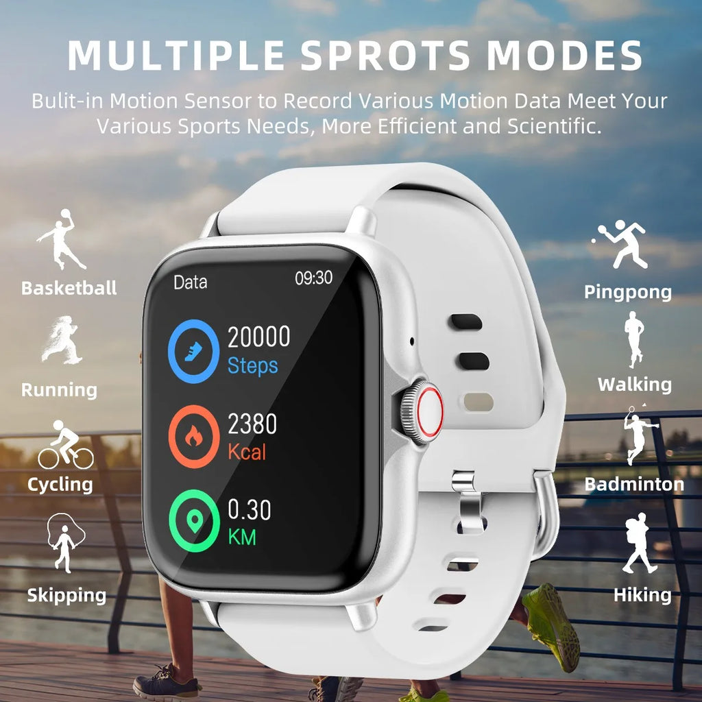 Smartwatch Wireless Call Waterproof Fitness Watch Sleep Message Reminder Heart Rate Blood Oxygen for iPhone Android Men Women