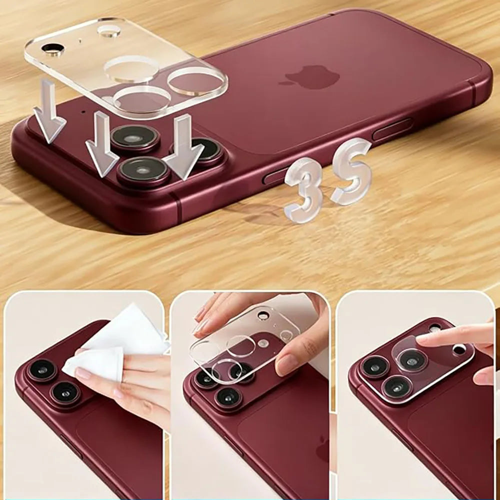 4pcs Full Cover Camera Lens Protector For iphone 18 17 16 15 14 Pro Max Plus Air Duo Lens Camera Protection Glass Accessories