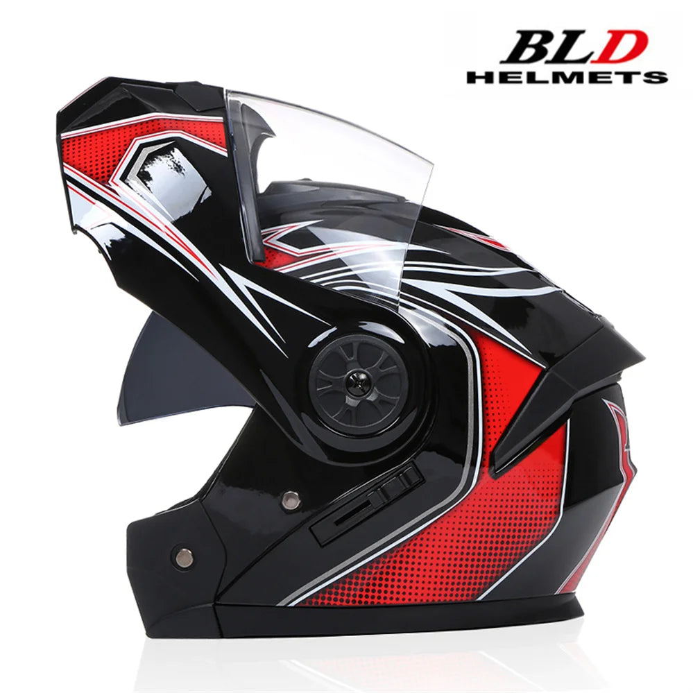 Modular Double Sun Visor Mtorcycle Helmet Men Women Classic Flip Up Riding DOT ECE Approved Racing Protective Casco Capatece