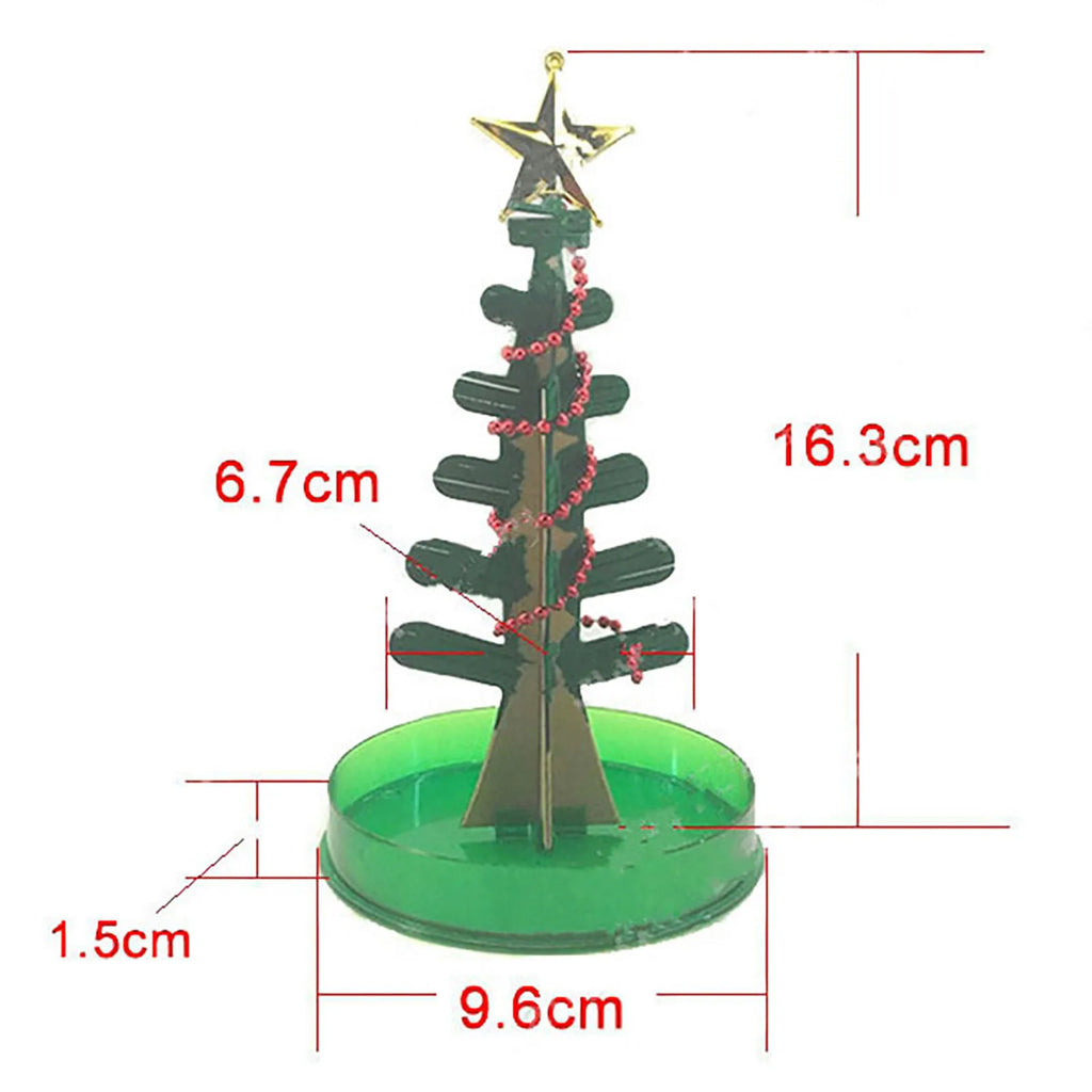Magisch wachsender Kristall-Weihnachtsbaum, Weihnachtsdekoration aus Papier, Neujahrs-Wissenschaftsspielzeug, künstliche Weihnachtsbaum-Dekoration für zu Hause, Großhandel