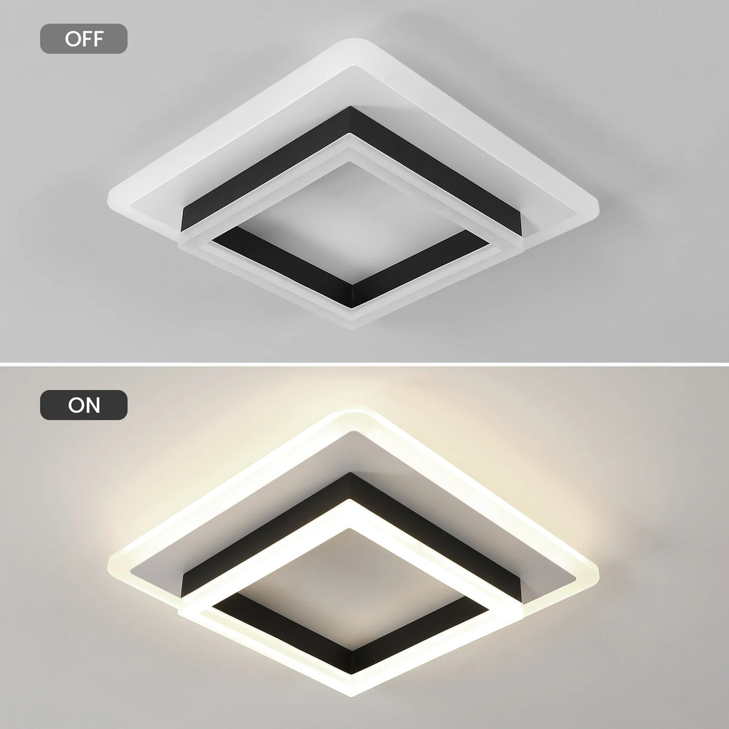 Quadratische LED-Deckenleuchte zur direkten Montage, 30-W-LED-Leuchte für Schlafzimmer, Küche und Eingangsbereich (neutralweiß, 4000 K)