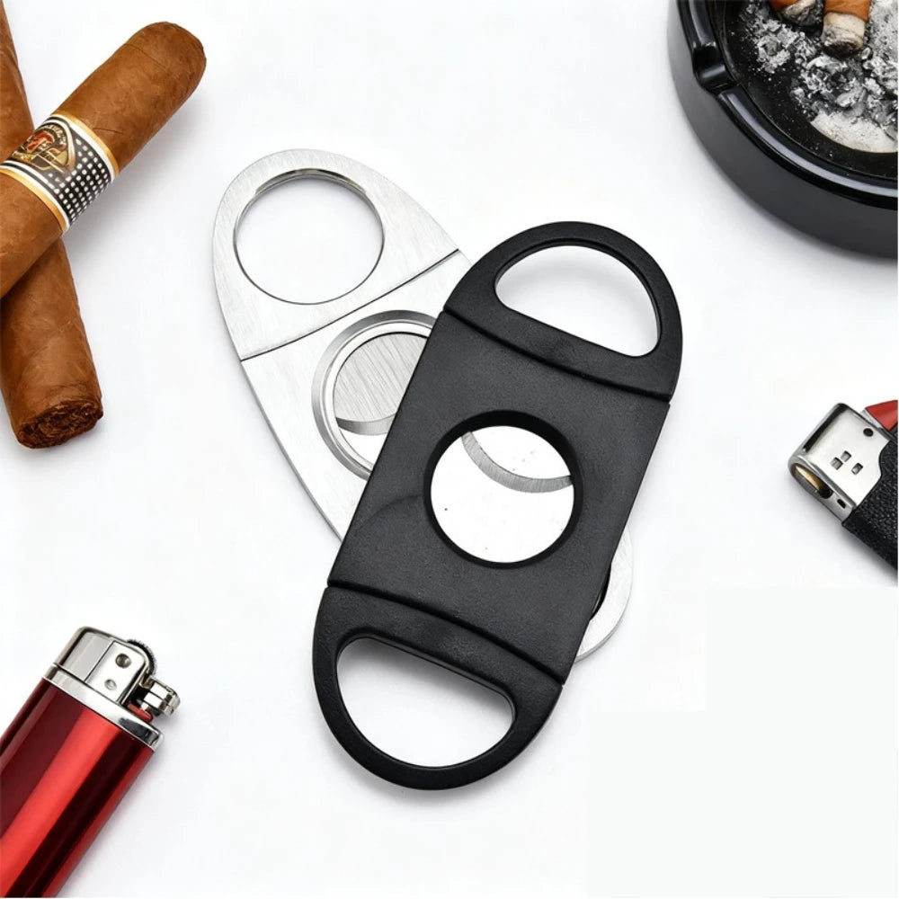 Klassischer Zigarrenschneider aus Edelstahl, scharfes manuelles Werkzeug, Premium-Rauchzubehör, ideales Weihnachtsgeschenk für Männer