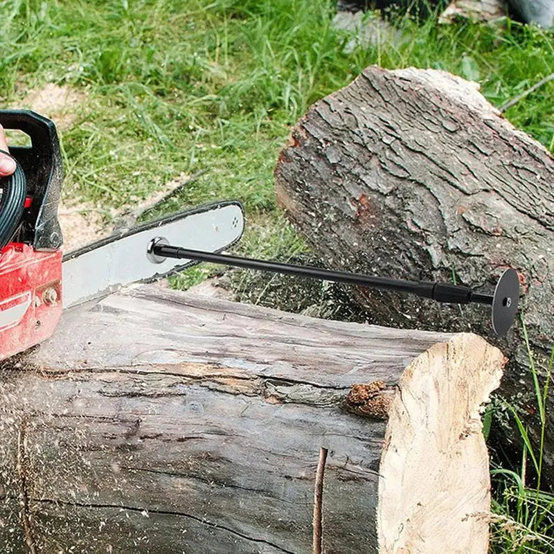 Brennholz-Messwerkzeug, verstellbarer magnetischer Brennholz-Messstab mit Teleskopschaft, Brennholzmesser zur Befestigung an der Kettensägenschiene