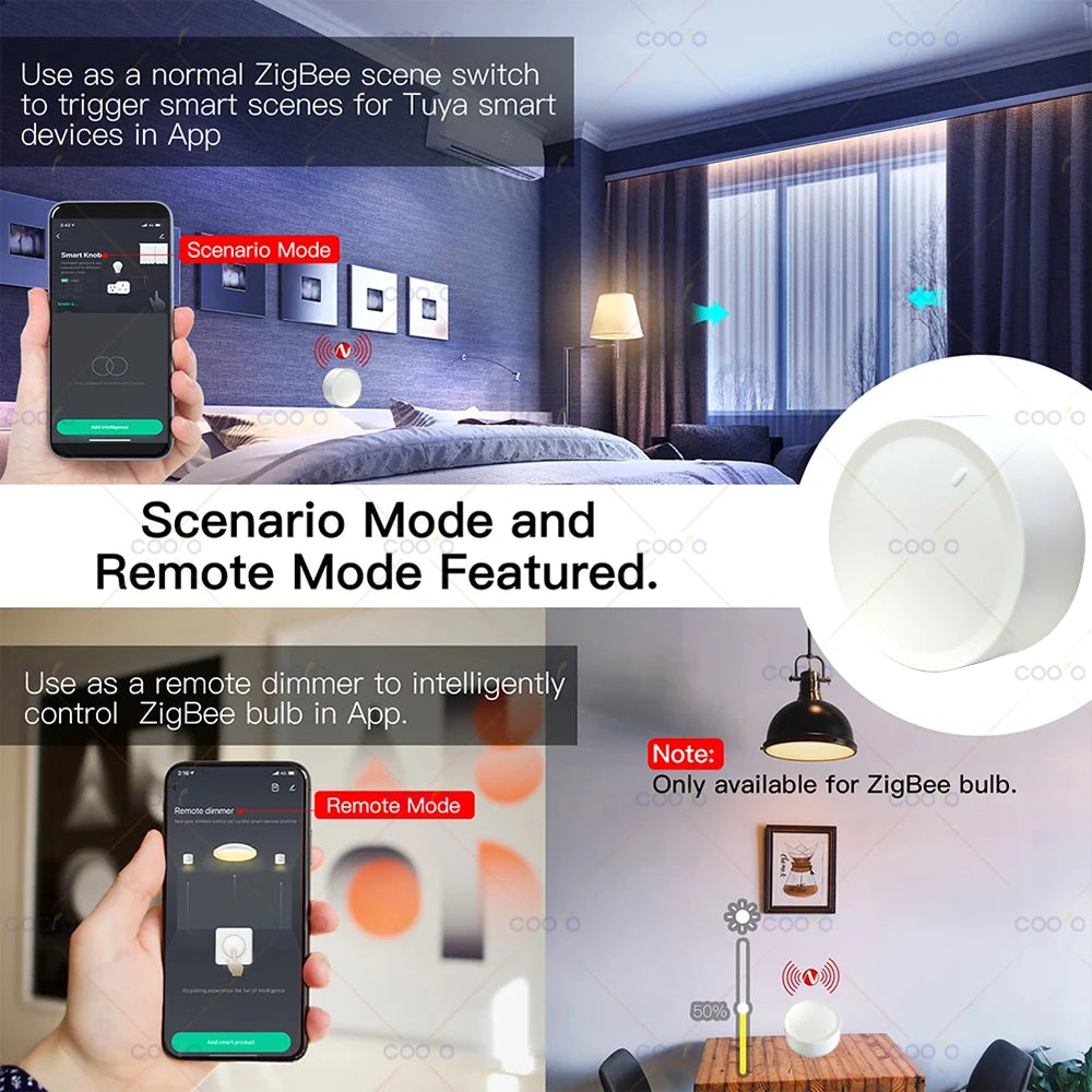 Pulsante rotante Zigbee 3.0 per scene Tuya