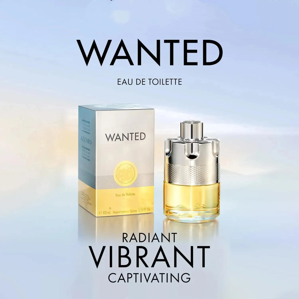 Azzaro Wanted Eau de Toilette – Eau de Cologne pour homme vibrante et irrésistible – notes boisées et vétiver – à porter au quotidien – parfums de luxe pour homme