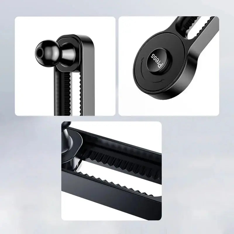 Accessoires de support de téléphone pour voiture, fixation sur grille d’aération intérieure, gadget de maintien pour téléphone portable avec rotule et tige d’extension