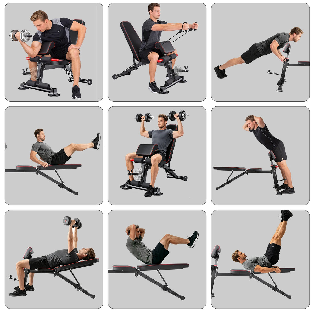 Adjustable Weight Bench for Home Strength Training