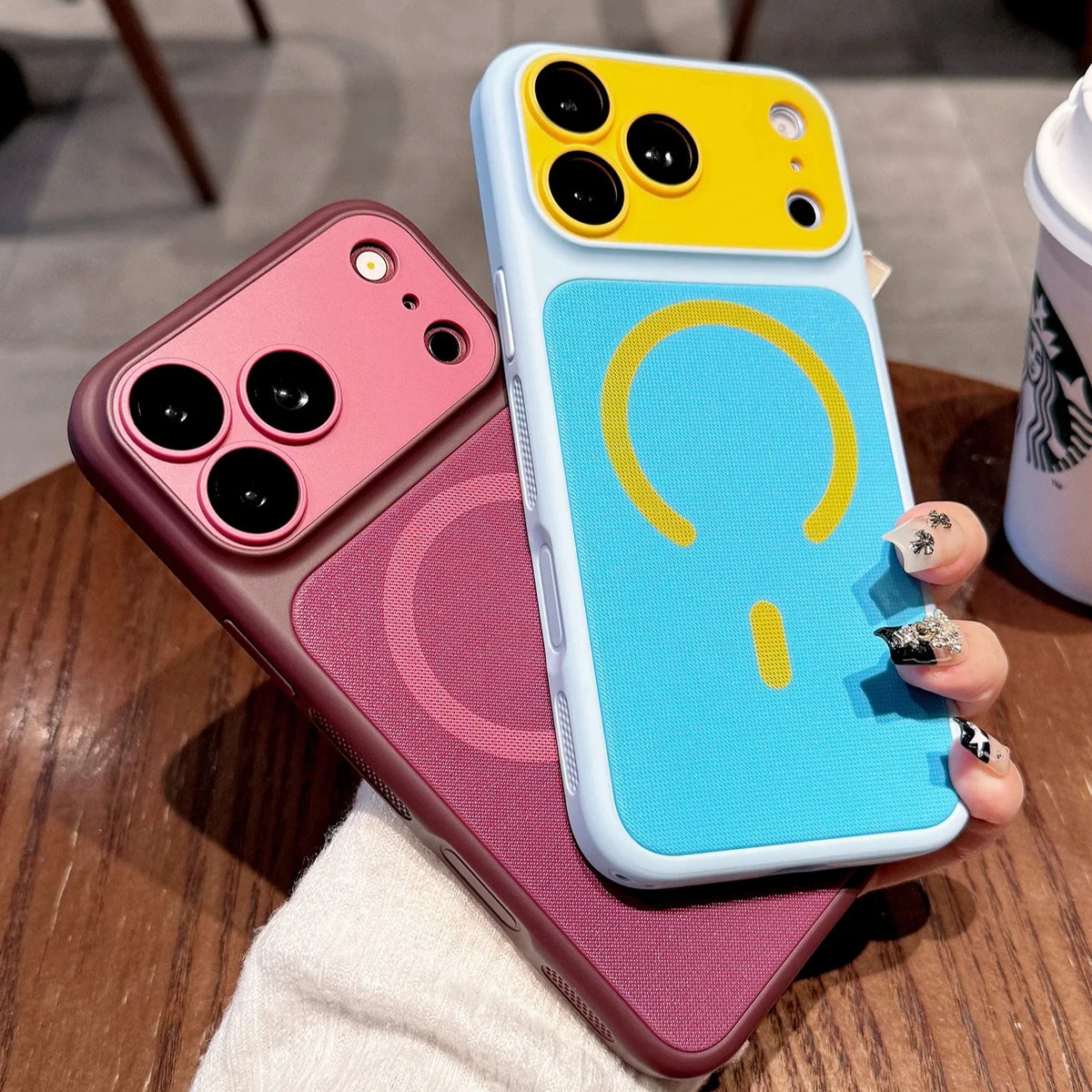 Luxury Fabric Backboard Magnetic Phone Case For iPhone 18 17 Air 16 15 14 Plus 13 12 Pro Max For Magsafe Wireless Charging Cover