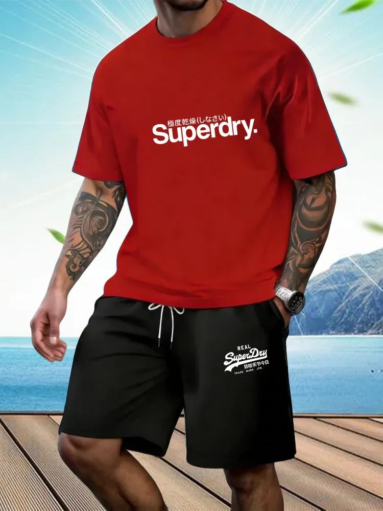 2026 neue Herren-Sportbekleidung Kurzarm-T-Shirt und Sportshorts Sommer Casual Jogginghose Set Herren zweiteilige T-Shirt-Sets