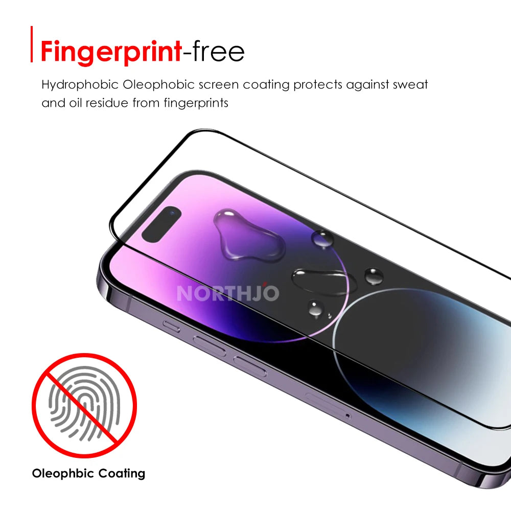 25Pcs For iPhone 18 17 Air Pro Max 16 15 14 Plus 13 12 11 XR Tempered Glass Film Full Covering Silk Printing Screen Protector