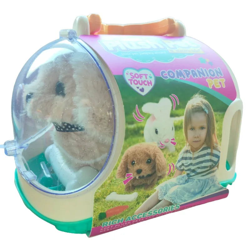 Juguete electrónico de perro mascota, peluche interactivo que camina, vibra y se mueve automáticamente, regalo de perrito eléctrico para bebés y niños
