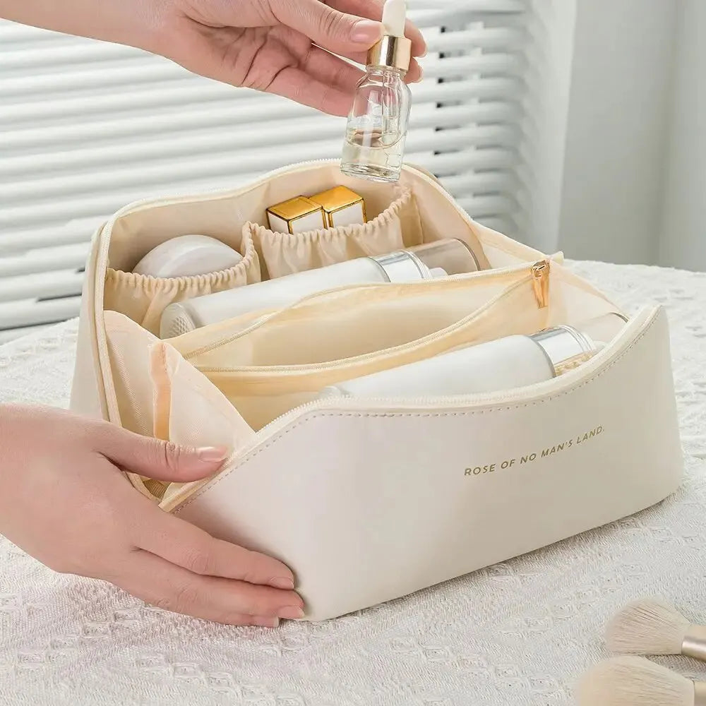 Kosmetik-Organizer für Damen, Kosmetiktasche, Kosmetik-Aufbewahrungstasche, luxuriöse Damenbox, Kosmetiktasche, Reise-Organizer mit Reißverschluss