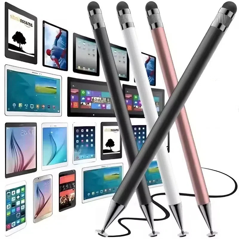 2-in-1 Stylus Pen High Sensitivity Disc Tip Rubber Tip Touch Pencil Suitable for Apple iPhone iPad Android Samsung Tablet Phone