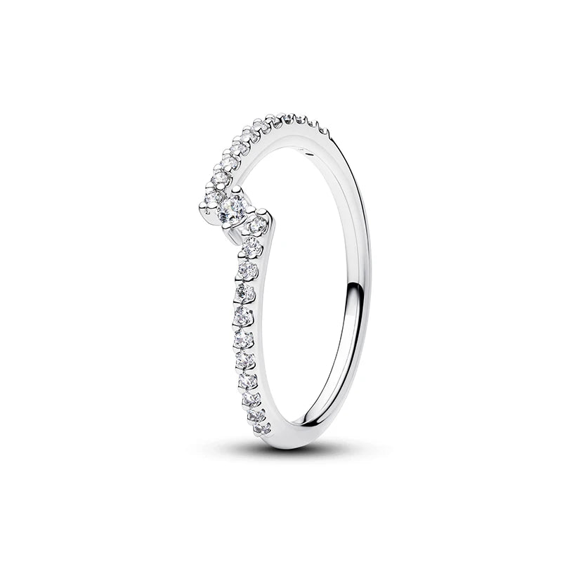 2026 New 925 Silver Women's Lips Colorful Crown Love Star Ring Fashion DIY Jewelry Gift