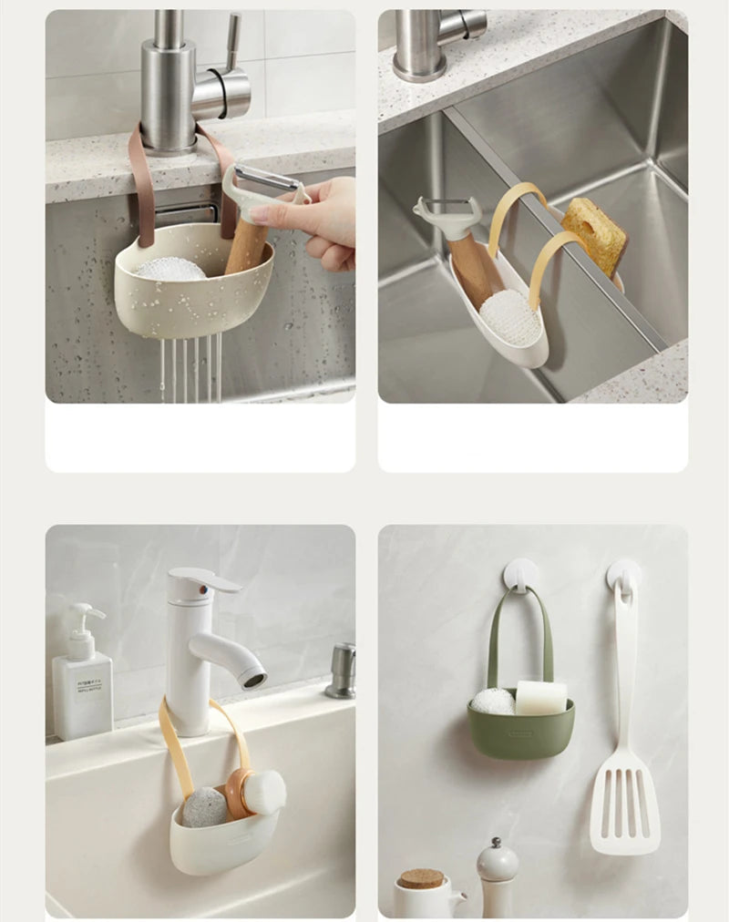 Soporte de silicona para esponjas de cocina, organizador de baño para jabón, cesta de drenaje, rejilla de secado y accesorios de almacenamiento