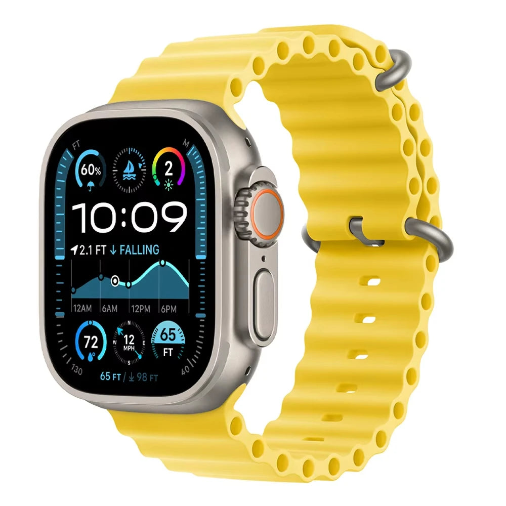 Ocean Strap for Apple Watch Bands Ultra 4 3 49mm 44mm 40mm 41mm 45mm 42mm 46mm Sport Bracelet iWatch Series 12 11 10 9 8 7 Se 3