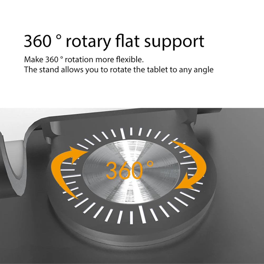 Foldable 360° Rotating Tablet Stand for 4.7–12 in Devices