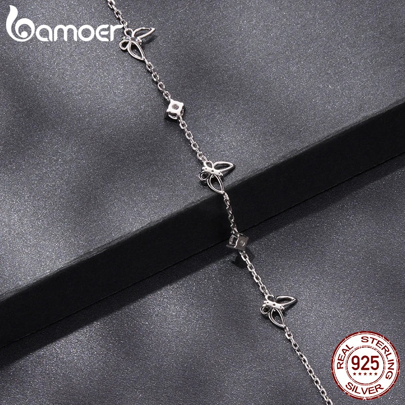 Bracciale a catena con farfalle traforate MSB035