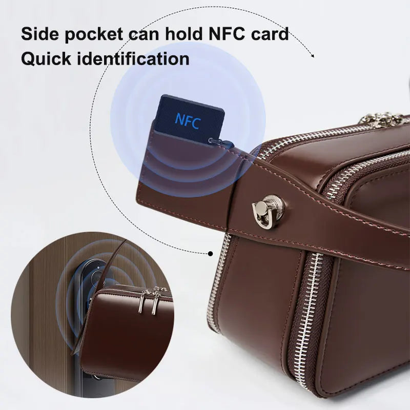 Fashionable Women's Bag Luxury Cowhide Box Type Handbags High Quality Women Shoulder Bags Split Leather Female Crossbody Bag
