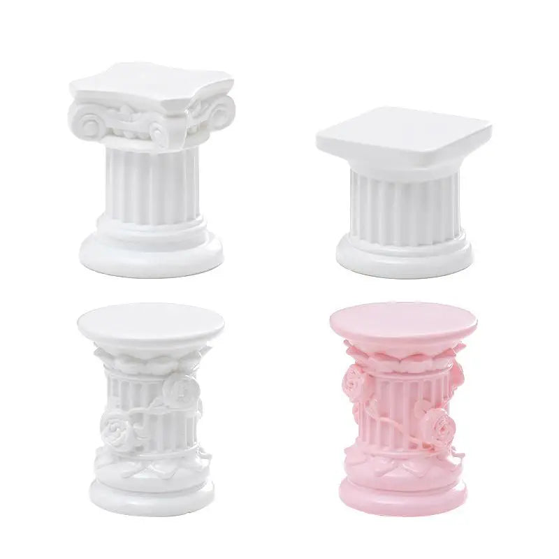 Décoration d'intérieur pour maison, salle à manger et jardin, paysage, bougeoir sur piédouche avec colonne romaine et pilier grec, figurine sculptée