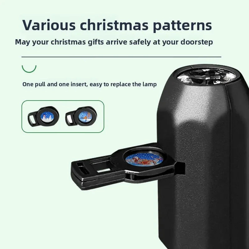 Christmas Projector Decoration, Flexible Glowing Christmas Snowman and Santa Pattern Projection Ornament for Bedroom Parties and Christmas Decorations