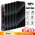5 protections d'écran intégrales anti-espion pour iPhone 16 11 12 13 14 Pro Max Mini verre anti-regard 8K pour iPhone 15 PRO XR X XS MAX