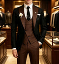 Men Fashion Casual 3 Piece Suit Set Slim Fit Blazer Vest Pants Long Trousers Lightweight Breathable Daily Travel Party Outfit