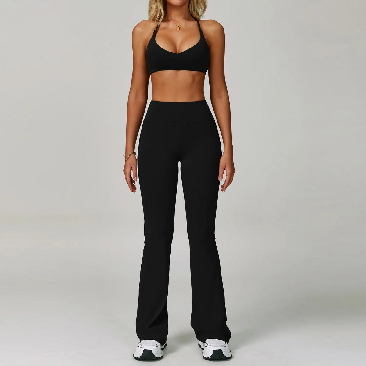 Conjunto de yoga de mujer, 2 piezas, top y leggings