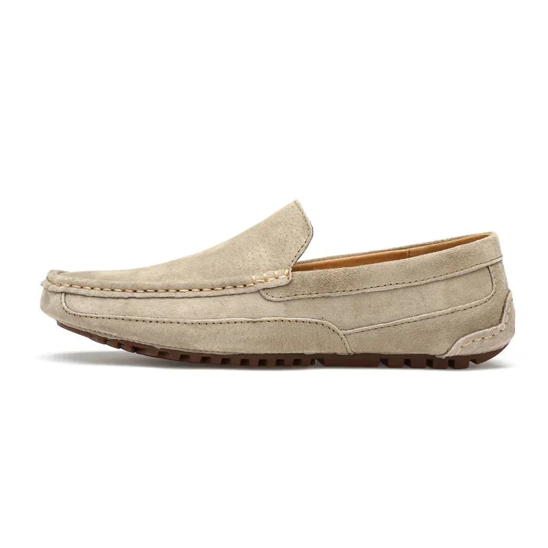 Mocasines de ante para hombre, zapatos informales de lujo 2025, náuticos hechos a mano, mocasines sin cordones para conducir, zapatos de hombre, mocasines calzado en España