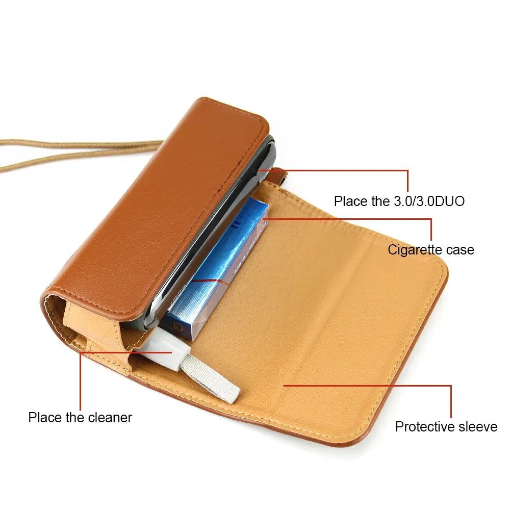 Étui universel pour IQOS ILUMA, pochette de protection, porte-accessoires, portefeuille en cuir pour accessoires IQOS ILUMA i 7ème génération