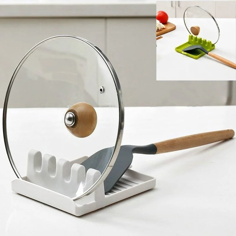 Kitchen Utensil Holder, Fork and Spatula Rack, Shelf Organizer, Plastic Chopstick Holder, Non-Slip Spoon Rest